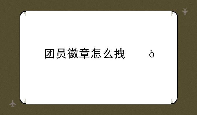 团员徽章怎么拿？