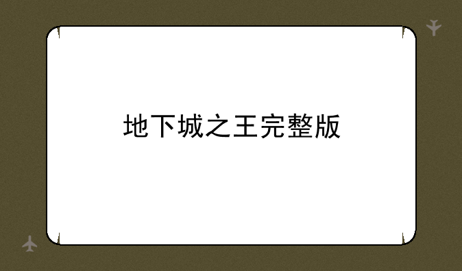 地下城之王完整版