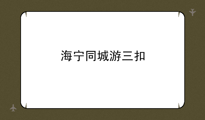海宁同城游三扣