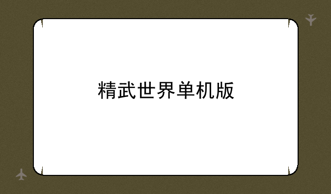 精武世界单机版
