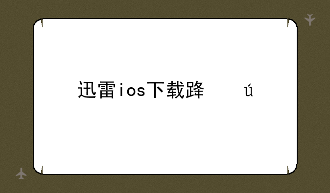 迅雷ios下载路径