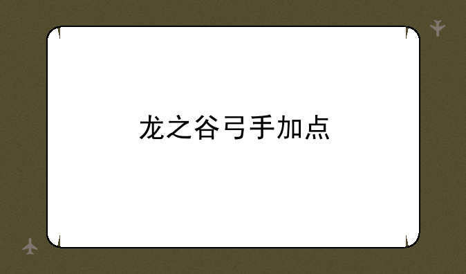 龙之谷弓手加点