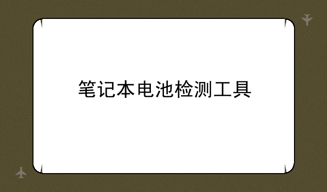笔记本电池检测工具