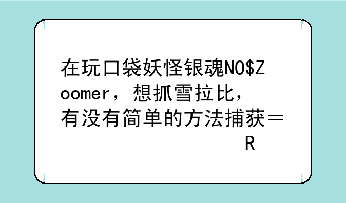 在玩口袋妖怪银魂NO$Zoom