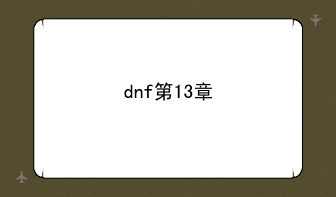 dnf第13章